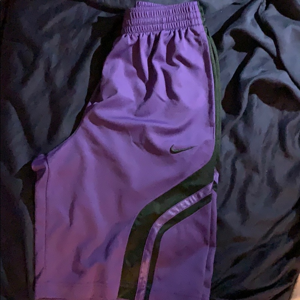 Purple Nike basketball shorts